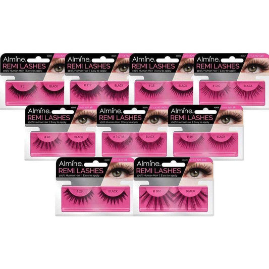 Almine Health & Beauty Almine Eyelashes Black 100% Remi Human hair