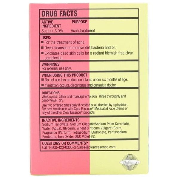 Clear Essence Health & Beauty Clear Essence Medicated Cleansing Bar plus Exfoliants 133,2g