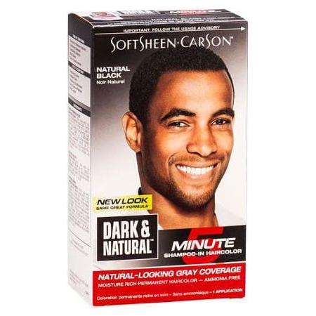 Dark & Natural Health & Beauty Dark and Natural Mens Hair Color  Natural Black Dark and Natural SoftSheen Carson Natural-Looking Gray Coverage For Men