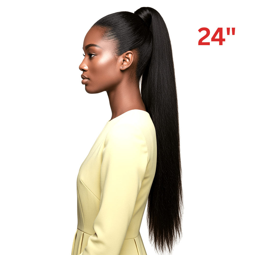Dream Hair Health & Beauty 24" / #1 Dream hair EL Ponytail Straight Human Hair ( 22" & 24")