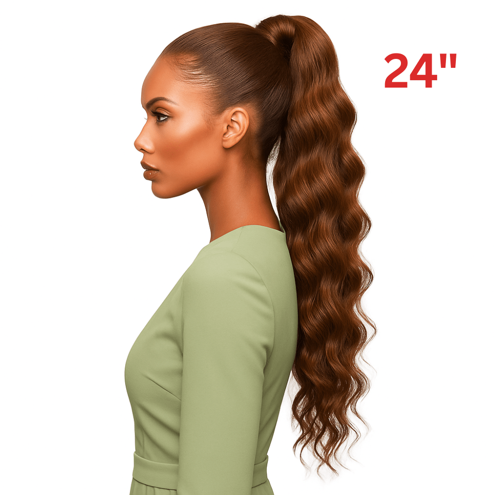 Dream Hair Health & Beauty 24" / #6 Dream hair El Ponytail Wavy Human Hair (22" & 24")