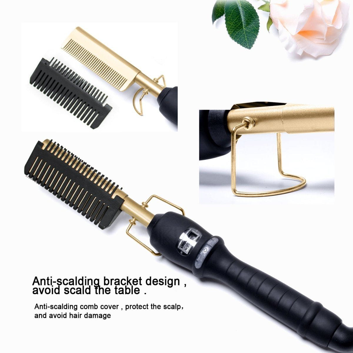 Dreamfix Health & Beauty Dreamfix Electric Ceramic Hot Comb – Adjustable Heat