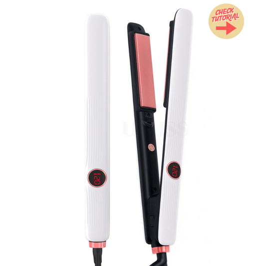 Dreamfix Health & Beauty Dreamfix Salon Hair Straightener with LCD Display (White)