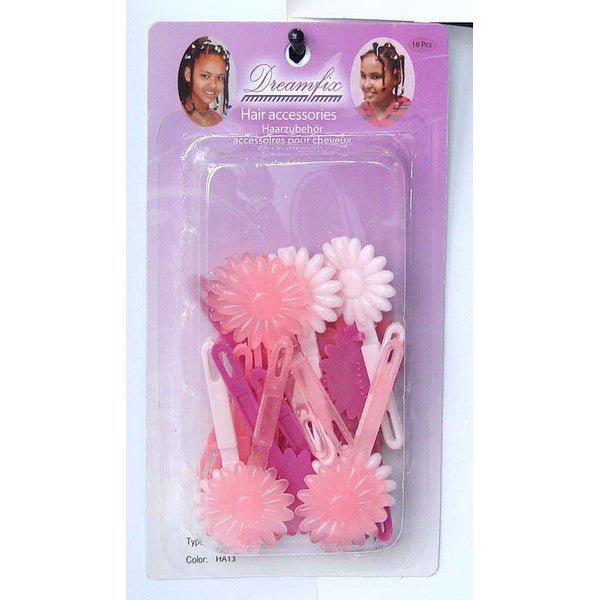 Dreamfix Health & Beauty Ha13 Dreamfix Kids Hair Accessories, Assorted Colour, 18Pcs