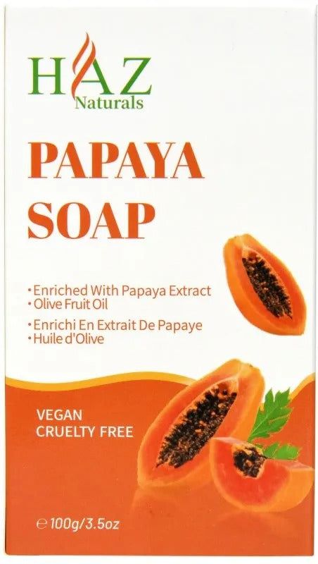 HAZ Health & Beauty Haz Vegan Cruelty Free Papaya Soap 100g