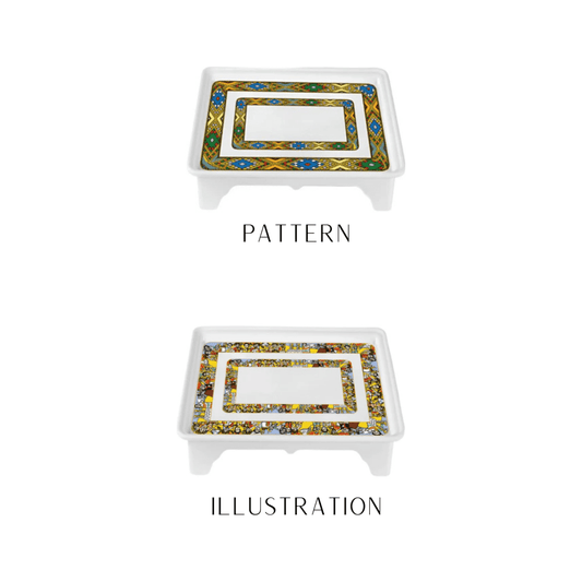 Shewhat Health & Beauty Shewhat Melamine coffee table Mid 601 37x28x5.8cm pattern/Illustration