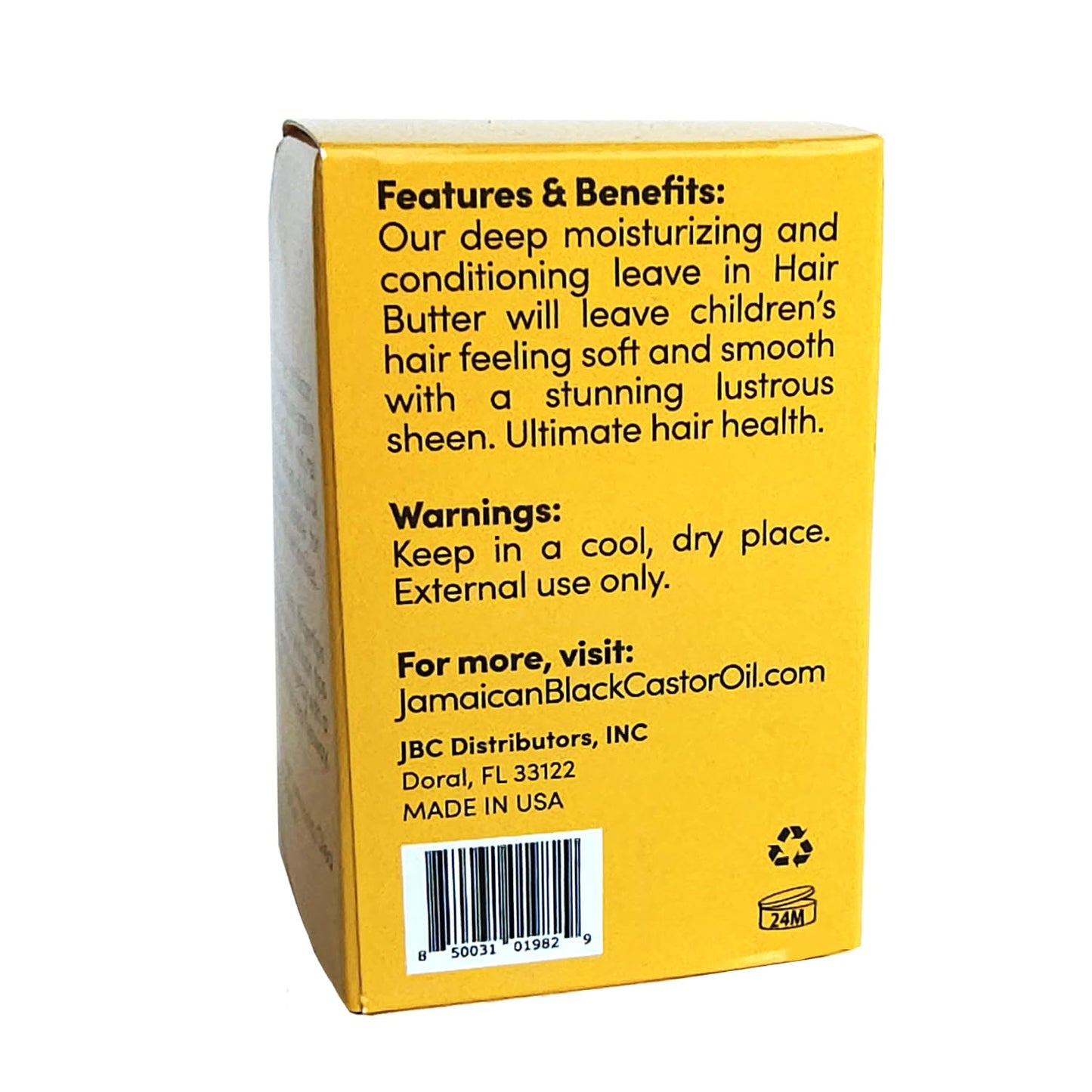Sunny Isle Health & Beauty Sunny Isle Kids Care Extreme Hydrating Finishing Hair Butter 4oz