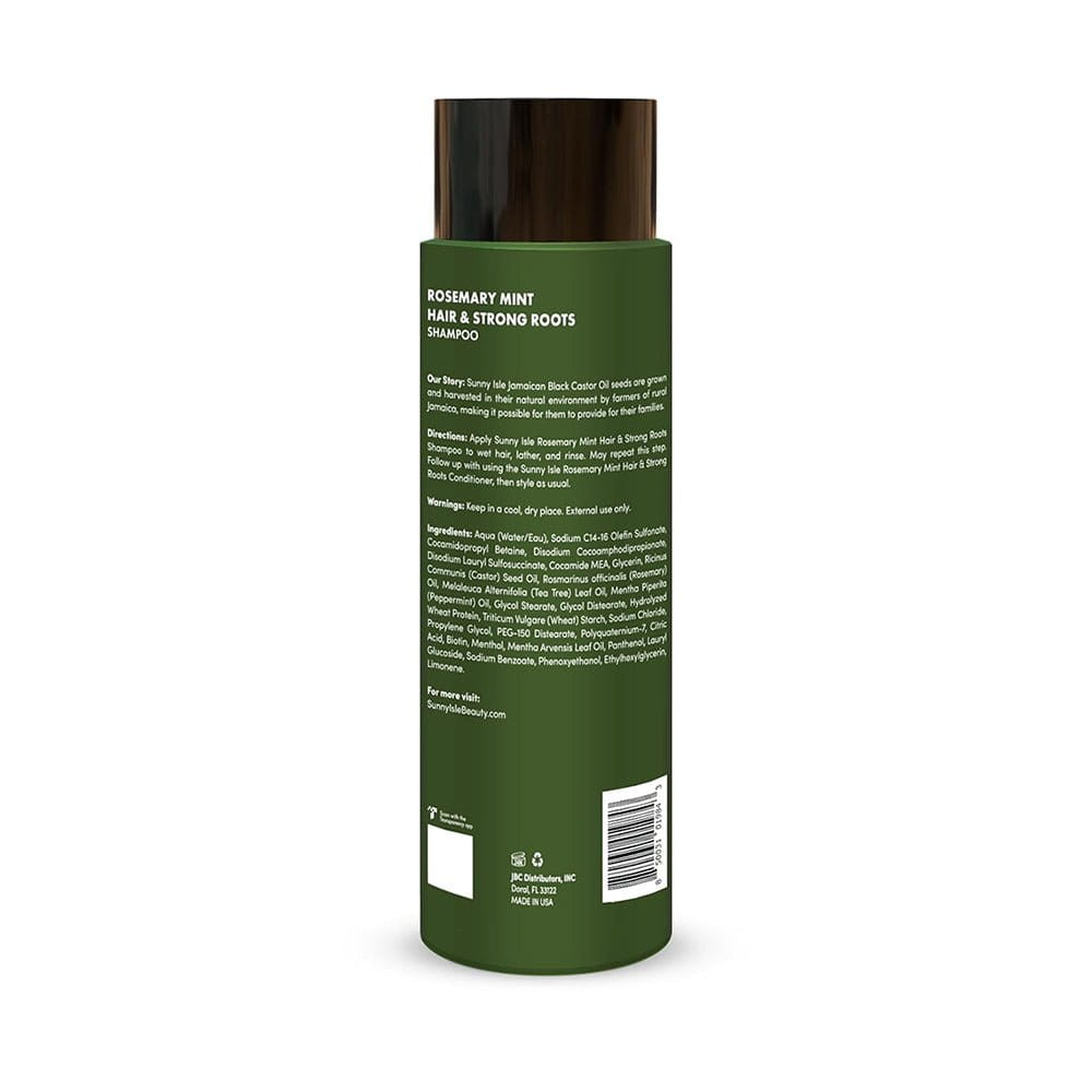 Sunny Isle Health & Beauty Sunny Isle - Shampoing fortifiant pour cheveux et racines à la menthe et au romarin 12oz
