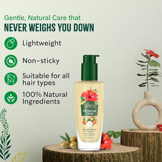 Vatika Health & Beauty Vatika Naturals Rituals Hibiscus Olive Hair OIL 100ML