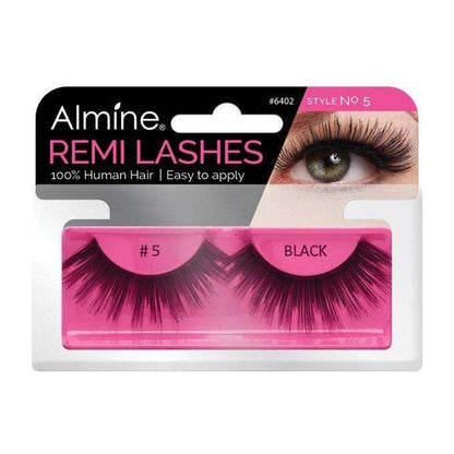 Almine Eyelashes (Style No.16) Black 100% Remi Human Hair