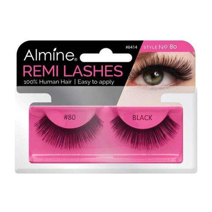 Almine Eyelashes (Style No.100) Black 100% Remi Human Hair