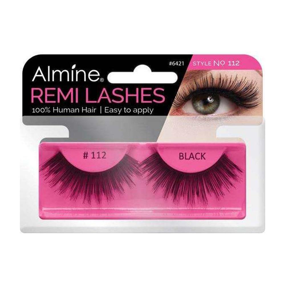 Almine Eyelashes (Style No.202) Black 100% Remi Human hair