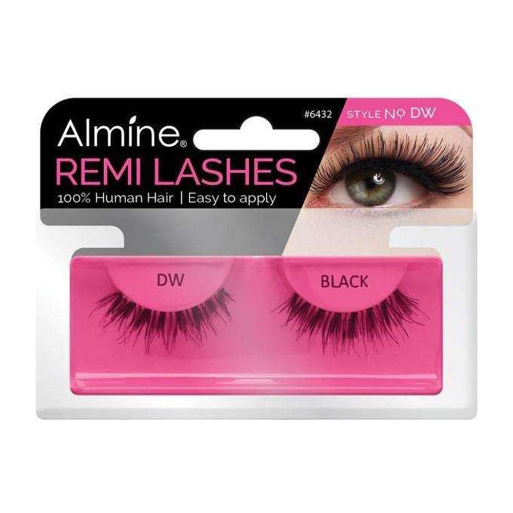 Almine Eyelashes (Style No.13) Black 100% Remi Human Hair