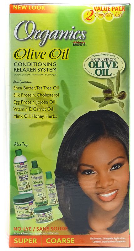 Africa's Best Organics Olive Oil Conditioning Relaxer System 2 Value Pack Super | gtworld.be 
