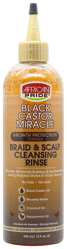 African Pride Black Castor Miracle Braid & Scalp Cleansing Rinse 355ml | gtworld.be 