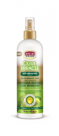 African Pride Olive Miracle 7IN1 Moisture Restore Curl Refresher 12 Oz | gtworld.be 