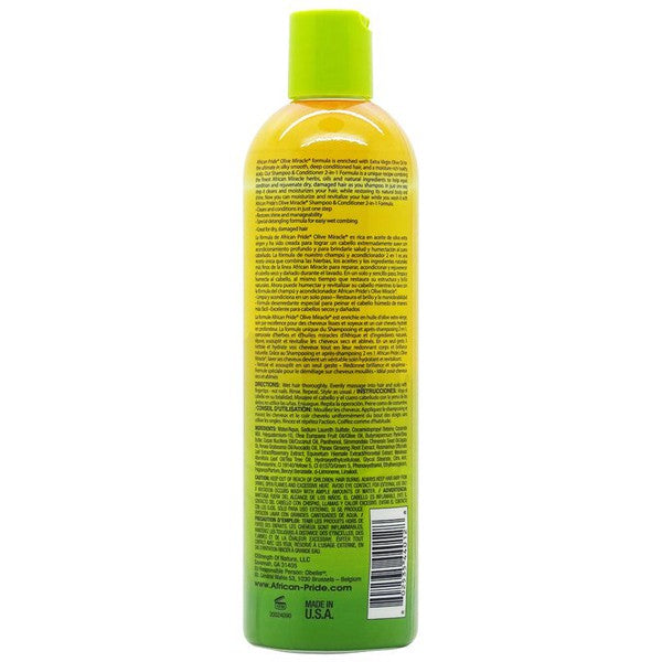 African Pride Olive Miracle Anti Breakage 2in1 Shampoo and Conditioner 355ml | gtworld.be 