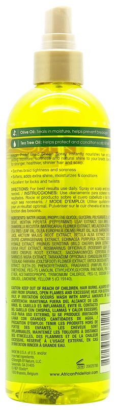 African Pride Olive Miracle Anti-Breakage Braid Sheen Spray 355ml | gtworld.be 