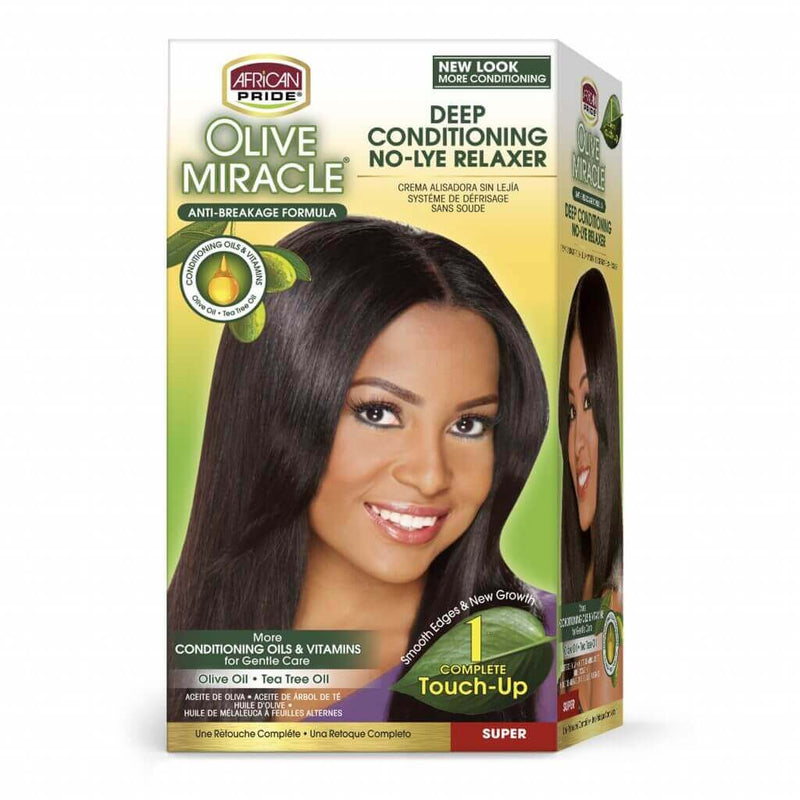 African Pride Olive Miracle Deep Conditioning No-Lye Relaxer Super 1 Touch-Up Kit | gtworld.be 