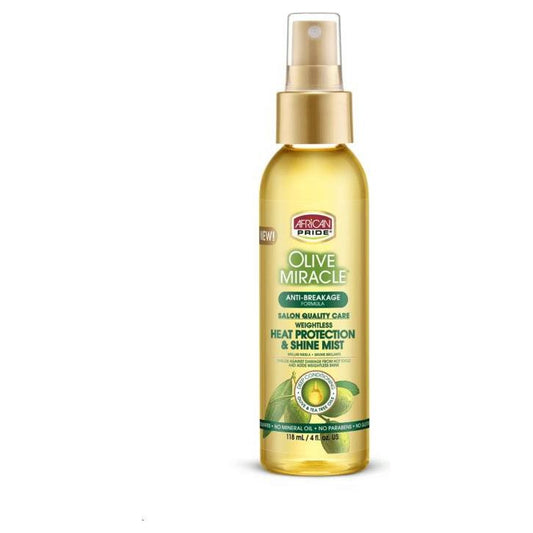 African Pride Olive Miracle Weightless Heat Protection & Shine Mist 4oz - Gtworld.de