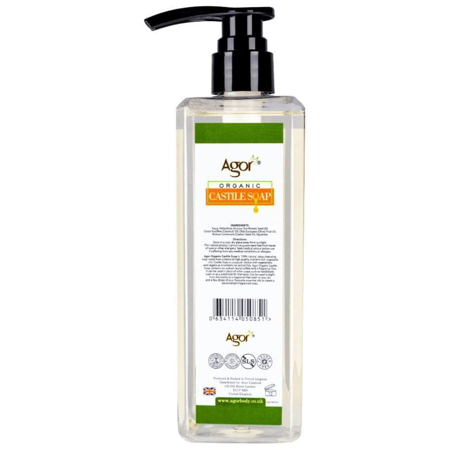 Agor Health & Beauty Agor Organic Castile Soap 500ml