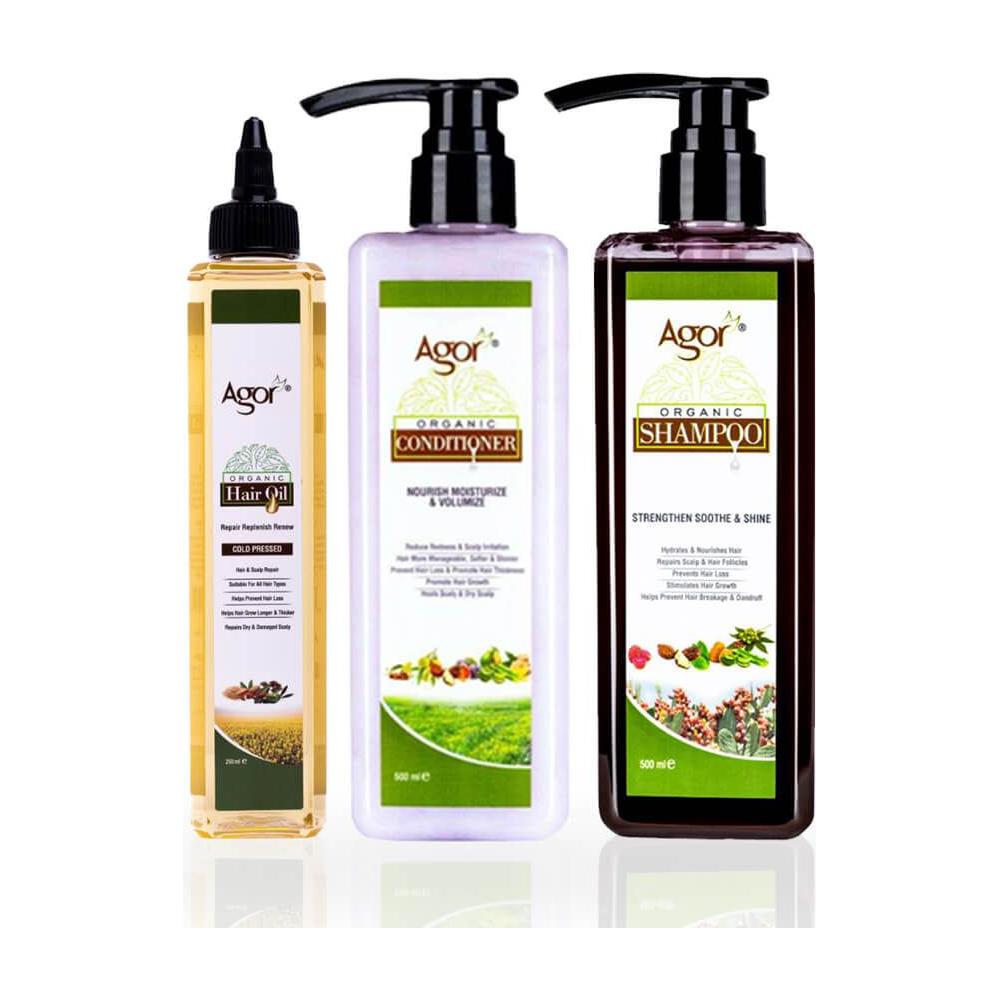 Agor Organic Hair Essentials Combo bundle - Gtworld.de