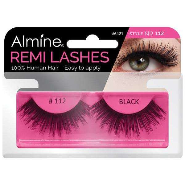 Almine Eyelashes (Style No.112) Black 100% Remi Human Hair | gtworld.be 