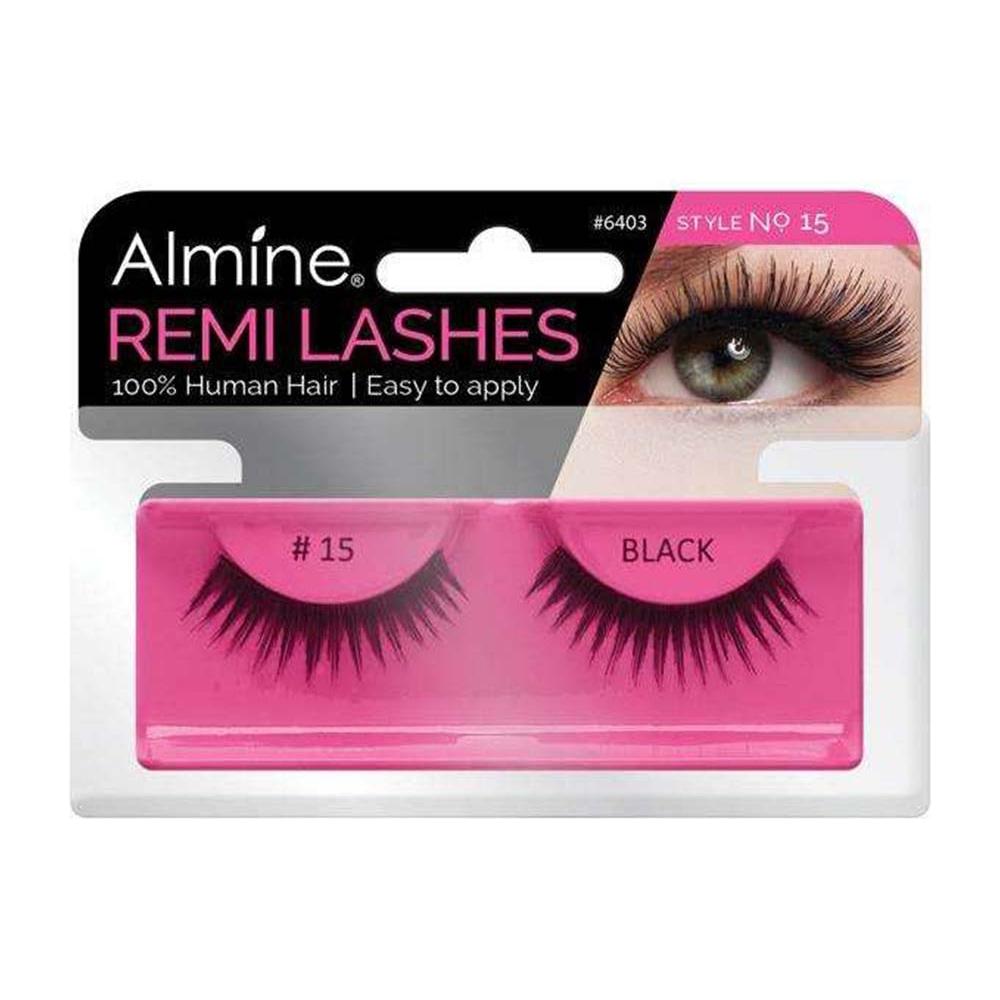 Almine Almine Eyelashes (Style No.15) Black 100% Remi Human Hair