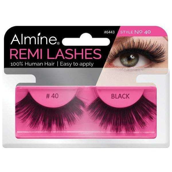 Almine Almine Eyelashes (Style No.40) Black 100% Remi Human hair