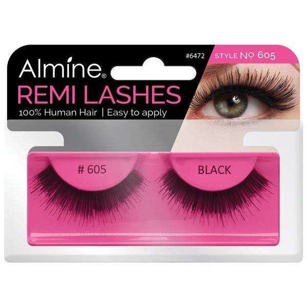 Almine Eyelashes (Style No.605) Black 100% Remi Human Hair | gtworld.be 