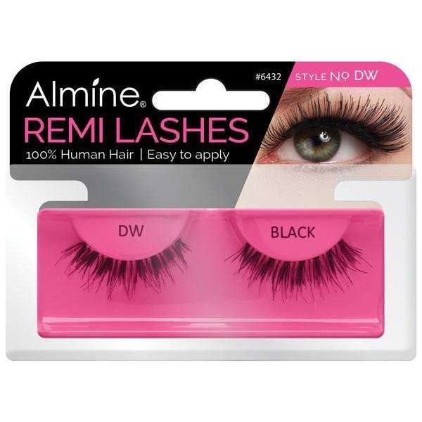 Almine Eyelashes (Style No.Dw) Black 100% Remi Human Hair | gtworld.be 