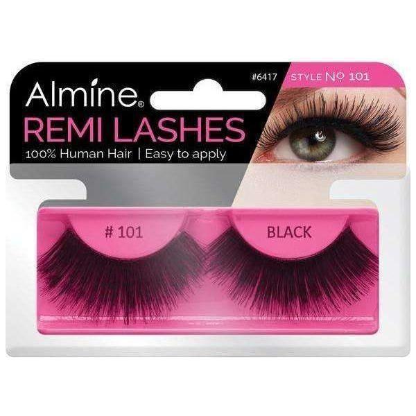 Almine Health & Beauty Almine Eyelashes Black 100% Remi Human hair