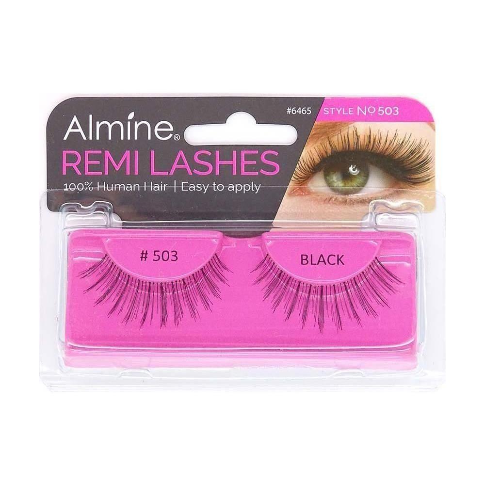 Almine Health & Beauty Style No.503 Almine Eyelashes Black 100% Remi Human hair