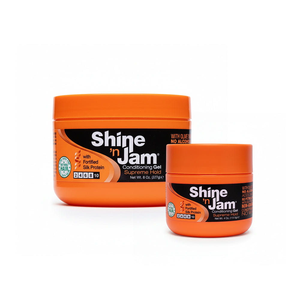 ampro Health & Beauty Shine ’n Jam – Gel Hydratant Fixation Suprême 4oz / 8oz