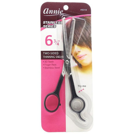 Annie 2-Sided Thinning Shears 6.75" Black 30 Teeth #5018 | gtworld.be 