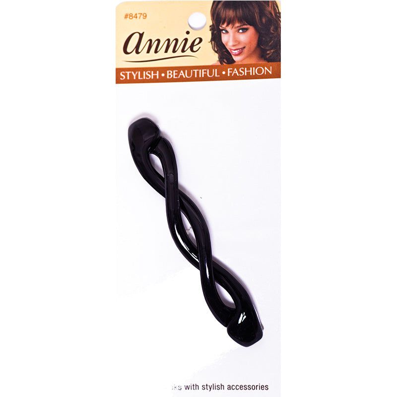Annie Auto Barrette/Haarspange, 10Cm, Shiny Black | gtworld.be 
