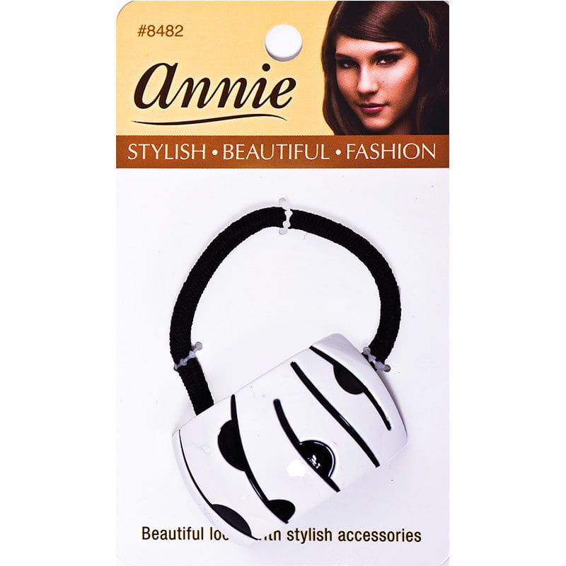 Annie Curved Ponytail Ring With Thick, Black Elastic | gtworld.be 