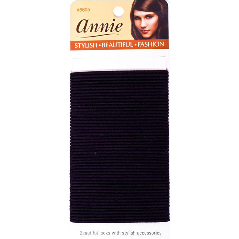 Annie Elastic Bands/Élastiques à cheveux, Thick, Black, 50 Pieces | gtworld.be 