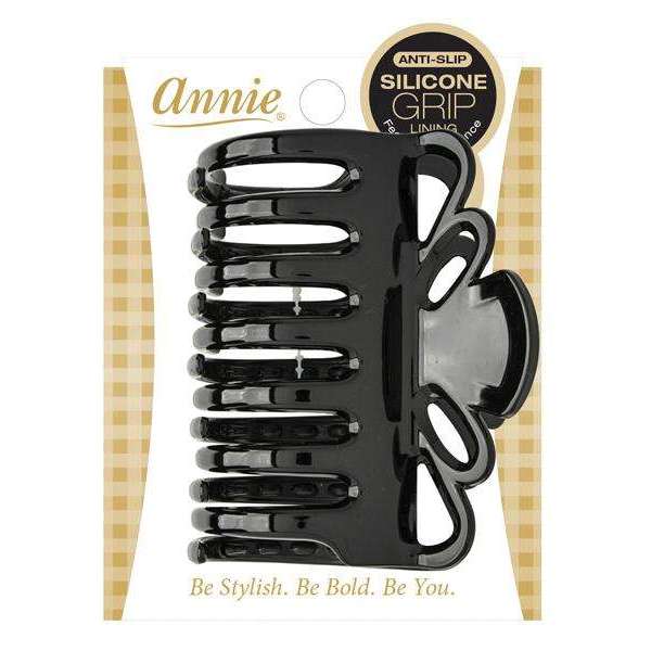 Annie Hair Accessories Claw Clip 9cm Schwarz Silicone Grip | gtworld.be 