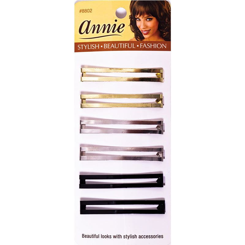 Annie Hair Clips/Haarspangen, Metal, Brown Tone, 6 cm, 6 Pieces | gtworld.be 