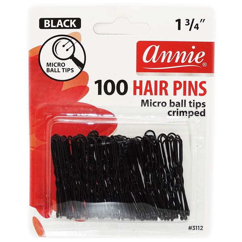Annie Hair Pins black Microball Tipped 100pcs | gtworld.be 