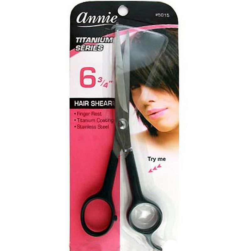 Annie Hair Shear 6.75" Black Titanium Series