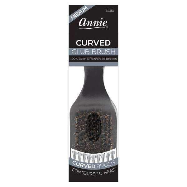 Annie Medium Club Curved Handle Brush 100% Pure Boar Bristle | gtworld.be 