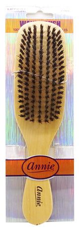 Annie Medium Wave Brush Light Brown 100% Boar & Reinforced Bristles | gtworld.be 