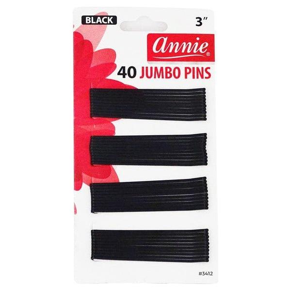 Annie Health & Beauty Annie 40 Jumbo Pins Black