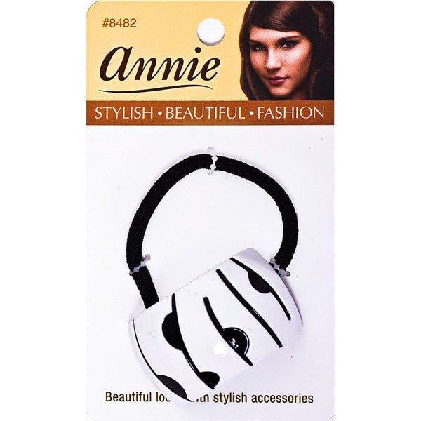 Annie Health & Beauty Annie Curved Ponytail Ring With Thick, Black Elastic