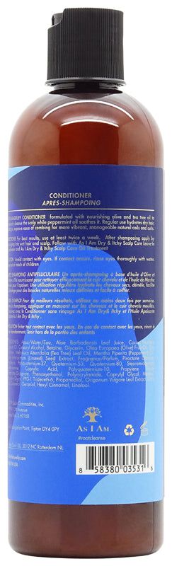As I Am Dry & Itchy Olive and Tea Tree Oil Conditioner 355ml | gtworld.be 