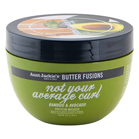 Aunt Jackie's Butter Fusions Not Your Average Curl Bamboo & Avocado Protein Masque 8 oz | gtworld.be 