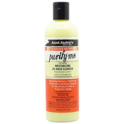 Aunt Jackie's Curls & Coils Flaxseed Recipes Purify Me Moisturizing Co-Wash Cleanser 355ml | gtworld.be 