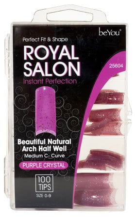 BeYou Nails Purple Crystal Regular 100 Tips 25604 | gtworld.be 
